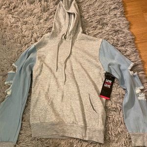 jean hoodie brand new
